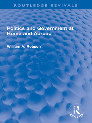 cover image of Politics and Government at Home and Abroad